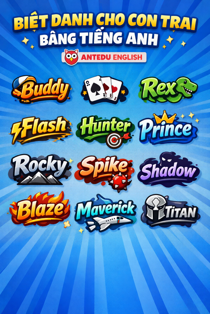 biệt danh cho con trai bằng tiếng Anh dễ thương